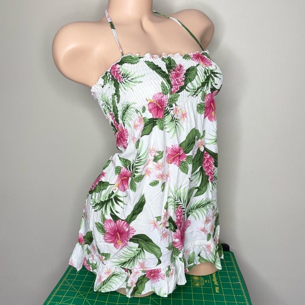 Vintage Y2K tropical babydoll halter dress 🌺by RJC
